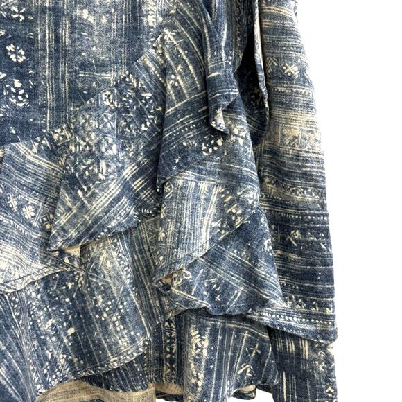 LRL Ralph Lauren Jeans Company Skirt linen cotton blend ruffle front casual sz 8 - Picture 4 of 5